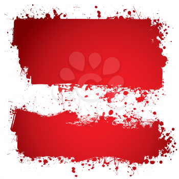 Royalty Free Clipart Image of a Red Inkblot