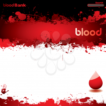 Royalty Free Clipart Image of a Blood Bank Background