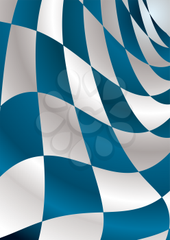 Royalty Free Clipart Image of a Blue Checkered Flag Background