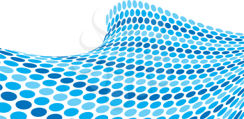 Royalty Free Clipart Image of a Blue Dotted Background