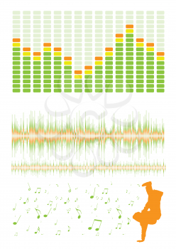 Royalty Free Clipart Image of Music Inspired Elements