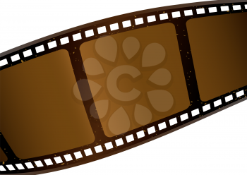 Royalty Free Clipart Image of a Brown Filmstrip