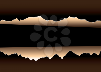 Royalty Free Clipart Image of a Torn Background in Brown