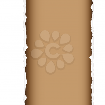 Royalty Free Clipart Image of a Brown and White Paper