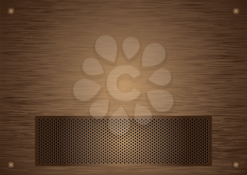 Royalty Free Clipart Image of a Brushed Background With Grill