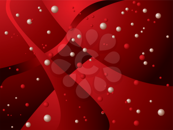 Royalty Free Photo of a Red Background With Bubbles