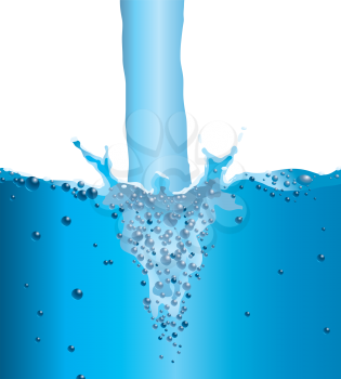 Royalty Free Clipart Image of Water Being Poured
