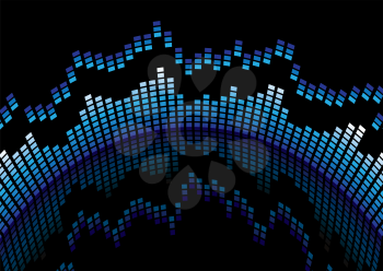Royalty Free Clipart Image of an Equalizer Background