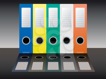 Royalty Free Clipart Image of Binders