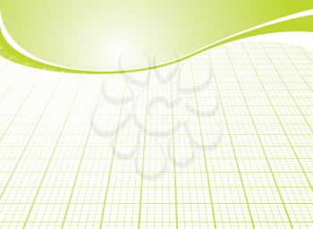 Royalty Free Clipart Image of a Green Grid Background