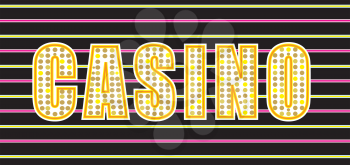 Royalty Free Clipart Image of a Casino Sign