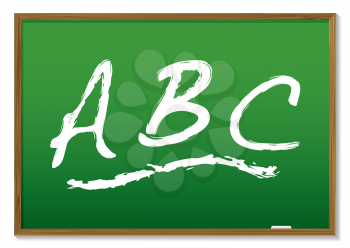 Royalty Free Clipart Image of ABC on a Chalkboard