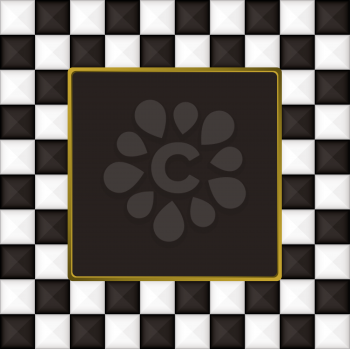 Royalty Free Clipart Image of a Checkered Frame