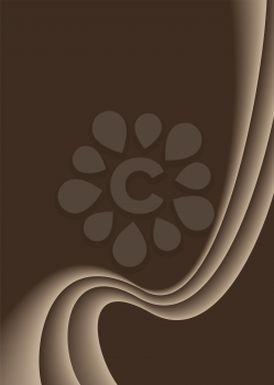 Royalty Free Clipart Image of a Wavy Brown Background