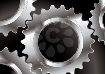 Royalty Free Clipart Image of a Cog Background