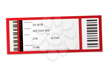 Royalty Free Clipart Image of a Concert Ticket