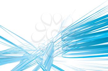 Royalty Free Clipart Image of a Scribbled Blue Line Background
