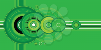 Royalty Free Clipart Image of a Green Circle Background