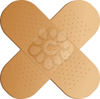 Royalty Free Clipart Image of Crossed Bandaids