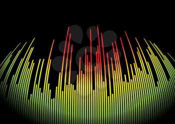 Royalty Free Clipart Image of an Abstract Equalizer Background