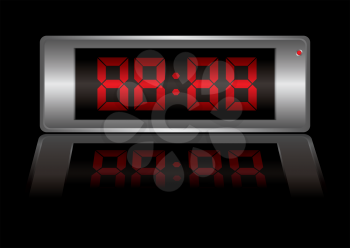 Royalty Free Clipart Image of a Digital Alarm
