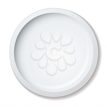 Royalty Free Clipart Image of a White Plate