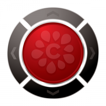 Royalty Free Clipart Image of a Red Button