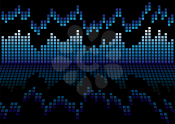 Royalty Free Clipart Image of a Blue Graph