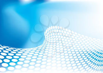 Royalty Free Clipart Image of a Blue Background With Dots