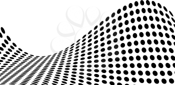 Royalty Free Clipart Image of a Black and White Dotted Background