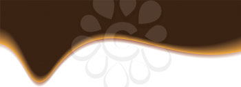 Royalty Free Clipart Image of a Brown Wave