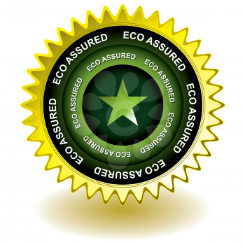 Royalty Free Clipart Image of an Eco Assured Icon