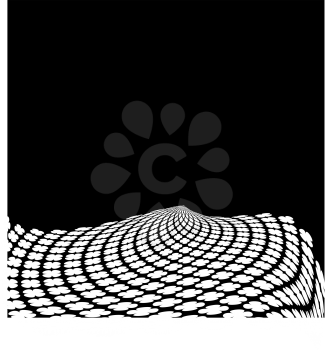 Royalty Free Clipart Image of a Black Background With a Pattern at the Bottom