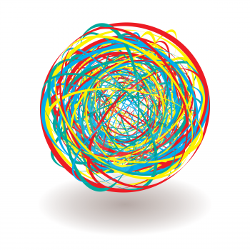 Royalty Free Clipart Image of an Elastic Band Scribble