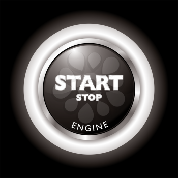 Royalty Free Clipart Image of a Start Stop Button