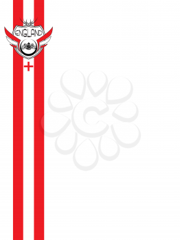 Royalty Free Clipart Image of a Red Border With an England Symbol