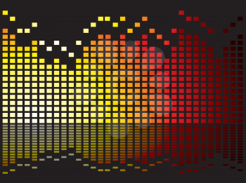 Royalty Free Clipart Image of a Graphic Equalizer Background