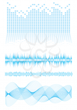 Royalty Free Clipart Image of a Wave Elements