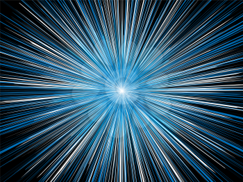 Royalty Free Clipart Image of a Blue Explosion