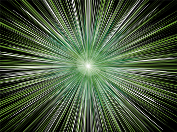 Royalty Free Clipart Image of a Green Explosion
