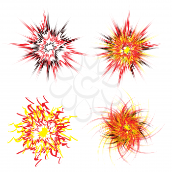 Royalty Free Clipart Image of Four Stars
