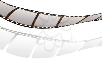 Royalty Free Clipart Image of a Twisted Filmstrip