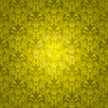Royalty Free Clipart Image of a Gold and Green Background