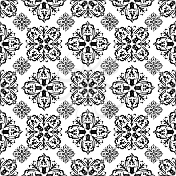Royalty Free Clipart Image of a Black and White Wallpaper