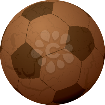 Royalty Free Clipart Image of an Old Soccer Ball
