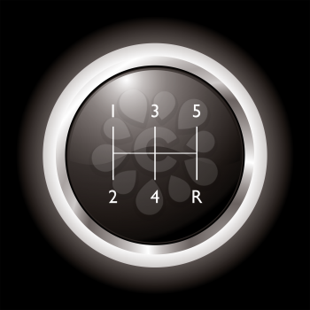 Royalty Free Clipart Image of a Gear Shift