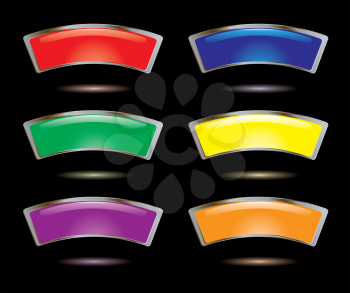 Royalty Free Clipart Image of Six Buttons