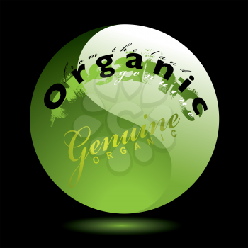 Royalty Free Clipart Image of a Green Icon