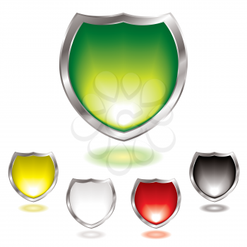 Royalty Free Clipart Image of a Shield Collection