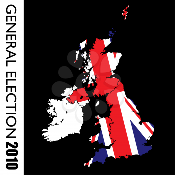 Royalty Free Clipart Image of a 2010 General Election Great Britain Image